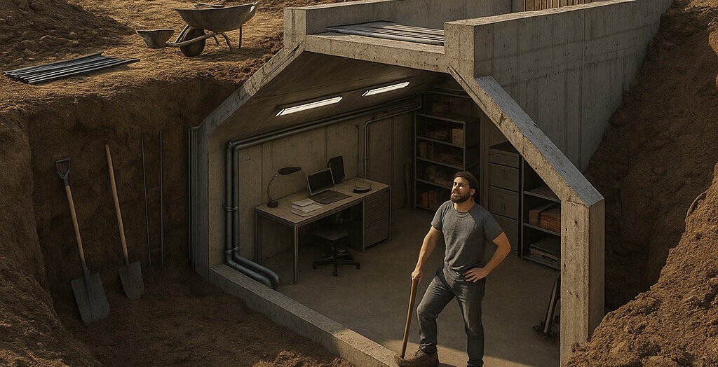 AI apocalypse super preppers bunker construction design