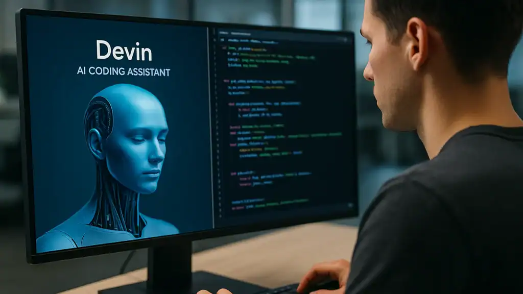 Developer using Devin after Cognition Series C funding round