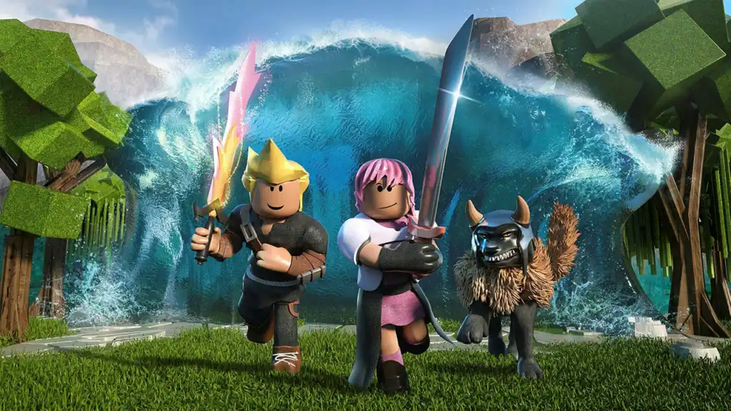 Roblox AI Levels Up – Featured image showing diverse Roblox characters with new AI-powered creativity