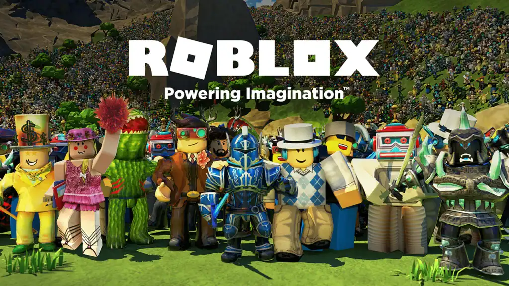 Roblox AI Levels Up – Featured image showing diverse Roblox characters with new AI-powered creativity