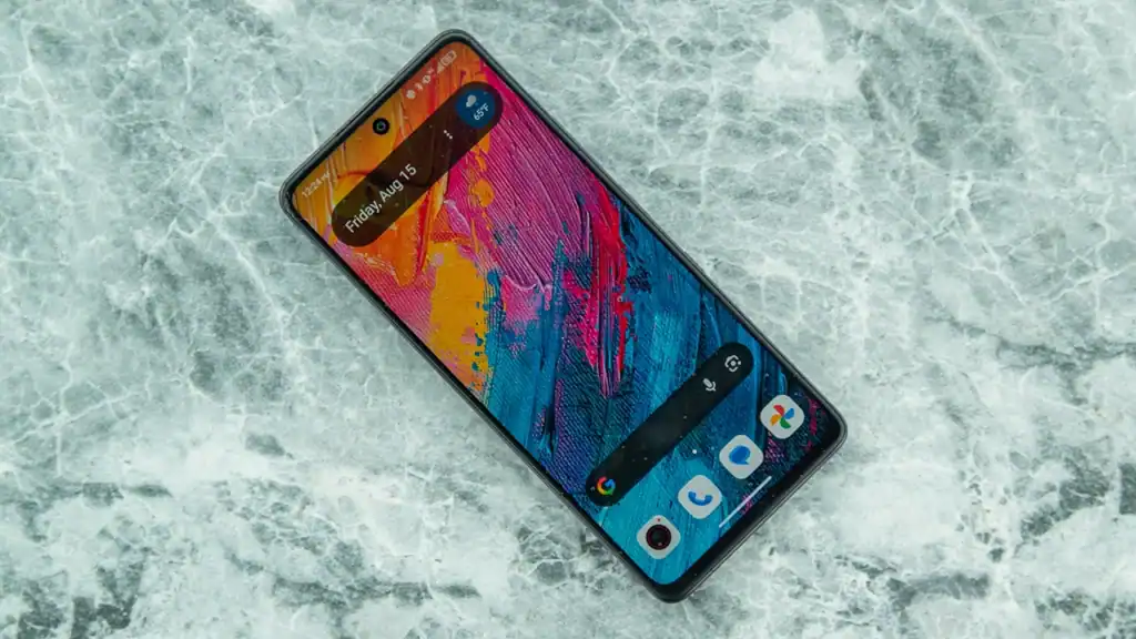 TCL NXTPAPER 60 Ultra phone with vibrant NXTPAPER display on a marble surface
