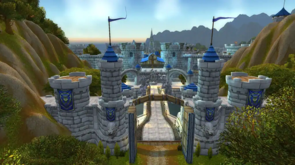 turtle wow lawsuit blizzard visual of WoW capital city Stormwind castle and towers